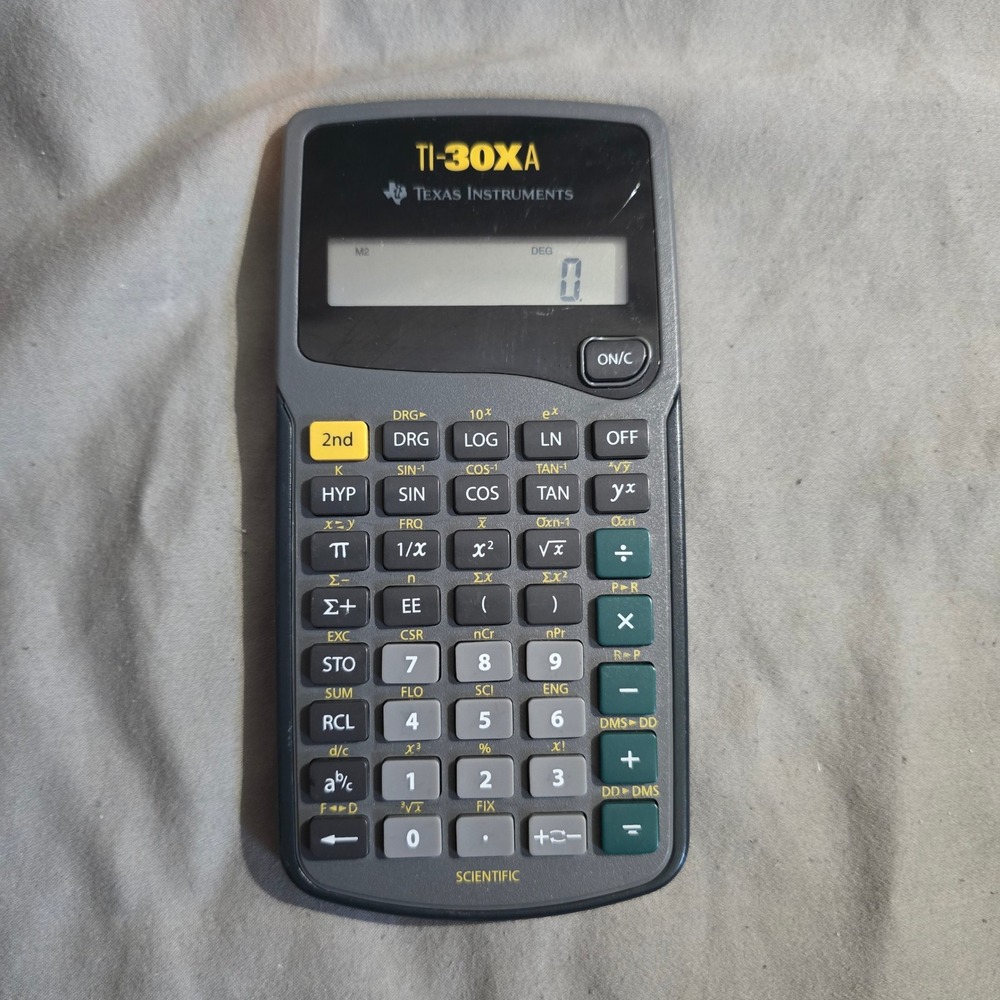 Texas Instruments TI-30XA Scientific Calculator Gray Student Math Algebra